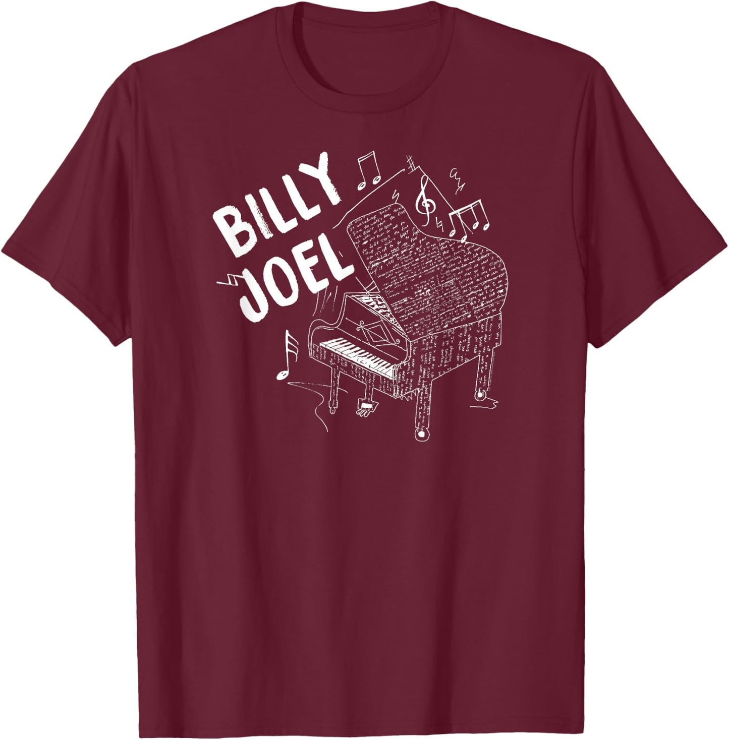 Billy Joel - The Keys T-Shirt - T-Shirt | Maroon