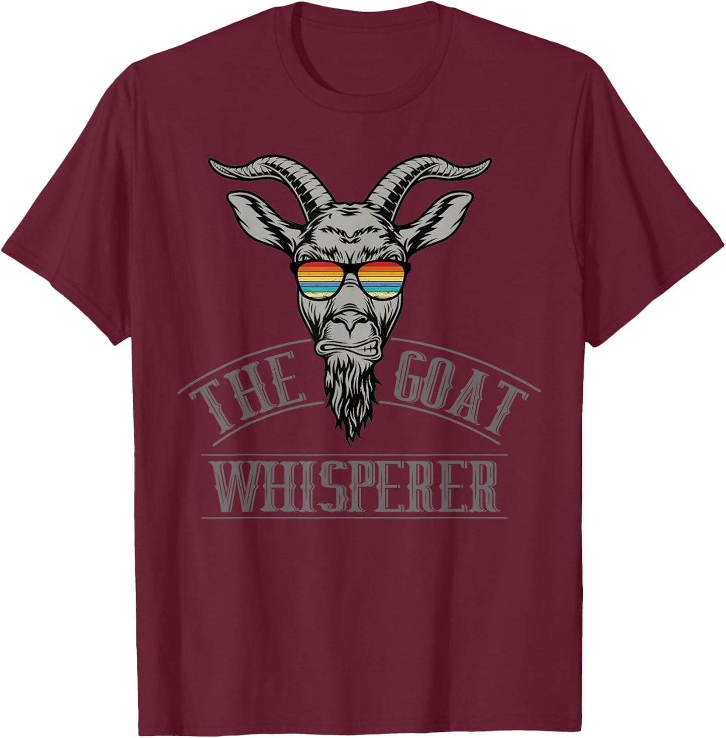 The Goat Whisperer Funny Goat Lover Farmer T-Shirt - T-Shirt | Maroon