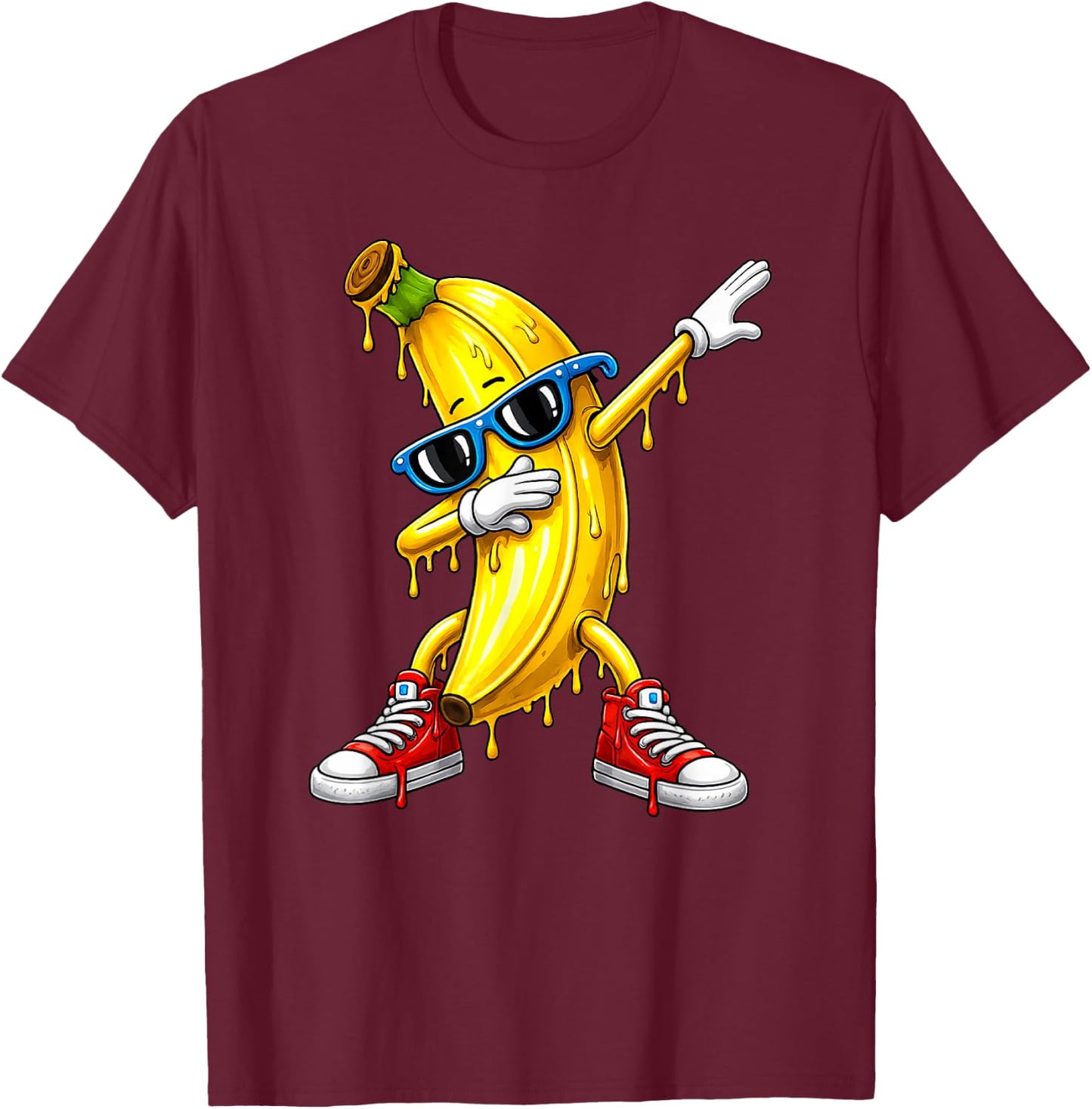Funny Dabbing Banana Lover USA Drip Kids Boys Youth T-Shirt - T-Shirt | Maroon