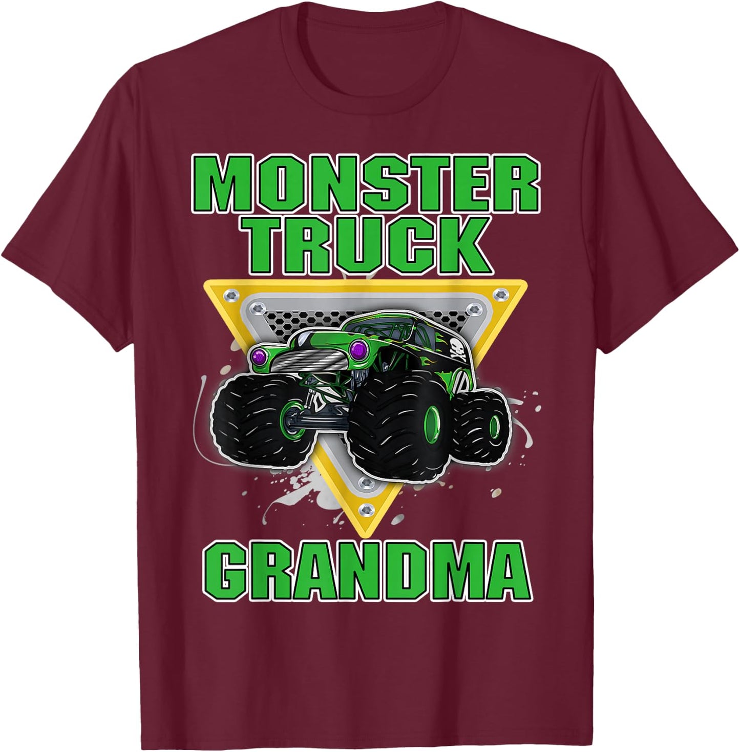 Monster Trucks GRANDMA Grandmother Truck Lover Truck Fans T-Shirt - T-Shirt | Maroon