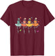 Funny Skeleton Ballet Dancers | Dance Ballerina T-Shirt - T-Shirt | Maroon
