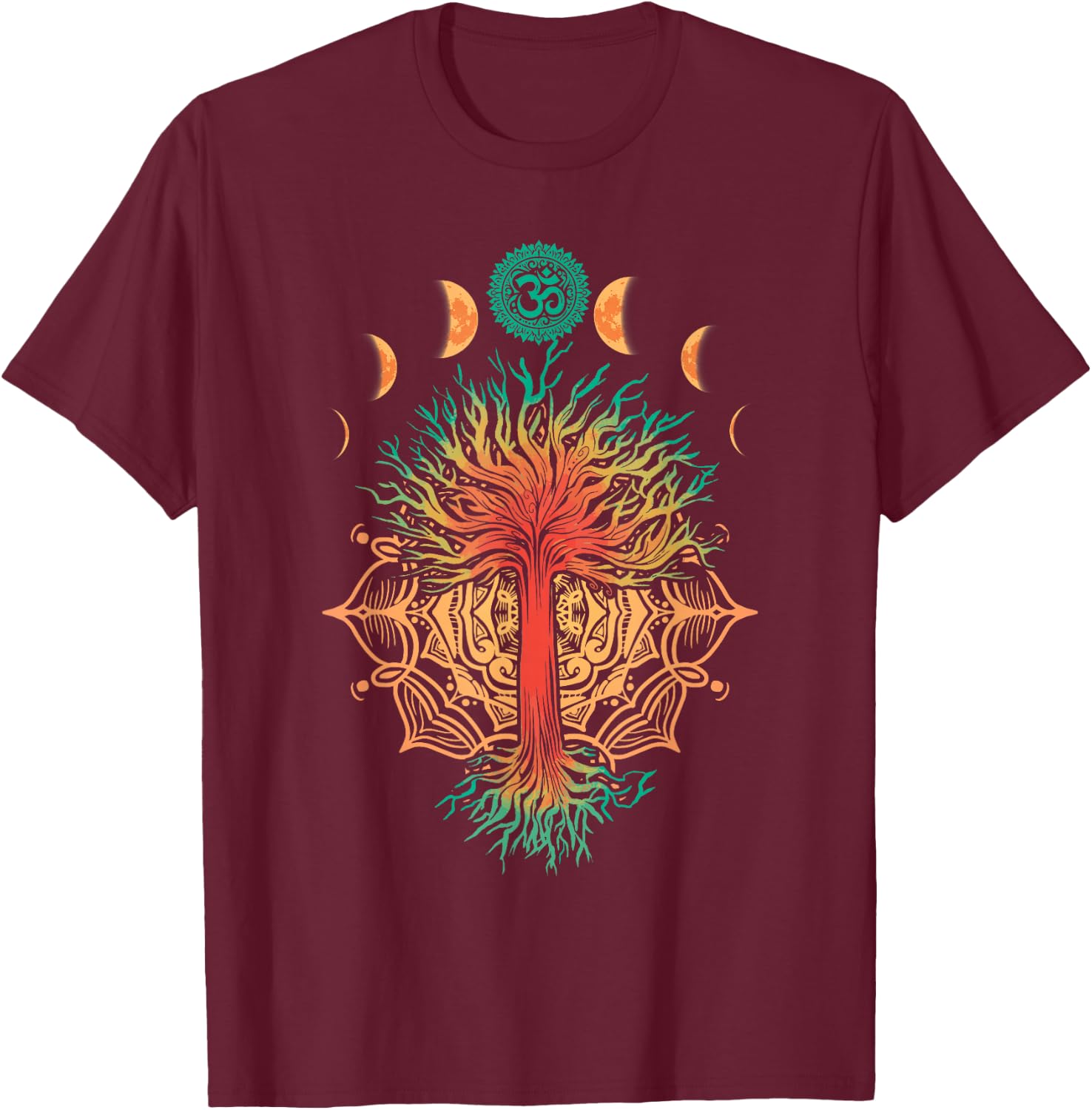 Goa Trance - Tree of Life - Goa Psytrance , blue T-Shirt - T-Shirt | Maroon