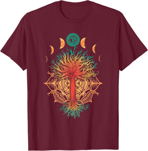 Goa Trance - Tree of Life - Goa Psytrance , blue T-Shirt - T-Shirt | Maroon