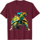 Tortoise with Sunglasses , black T-Shirt - T-Shirt | Maroon