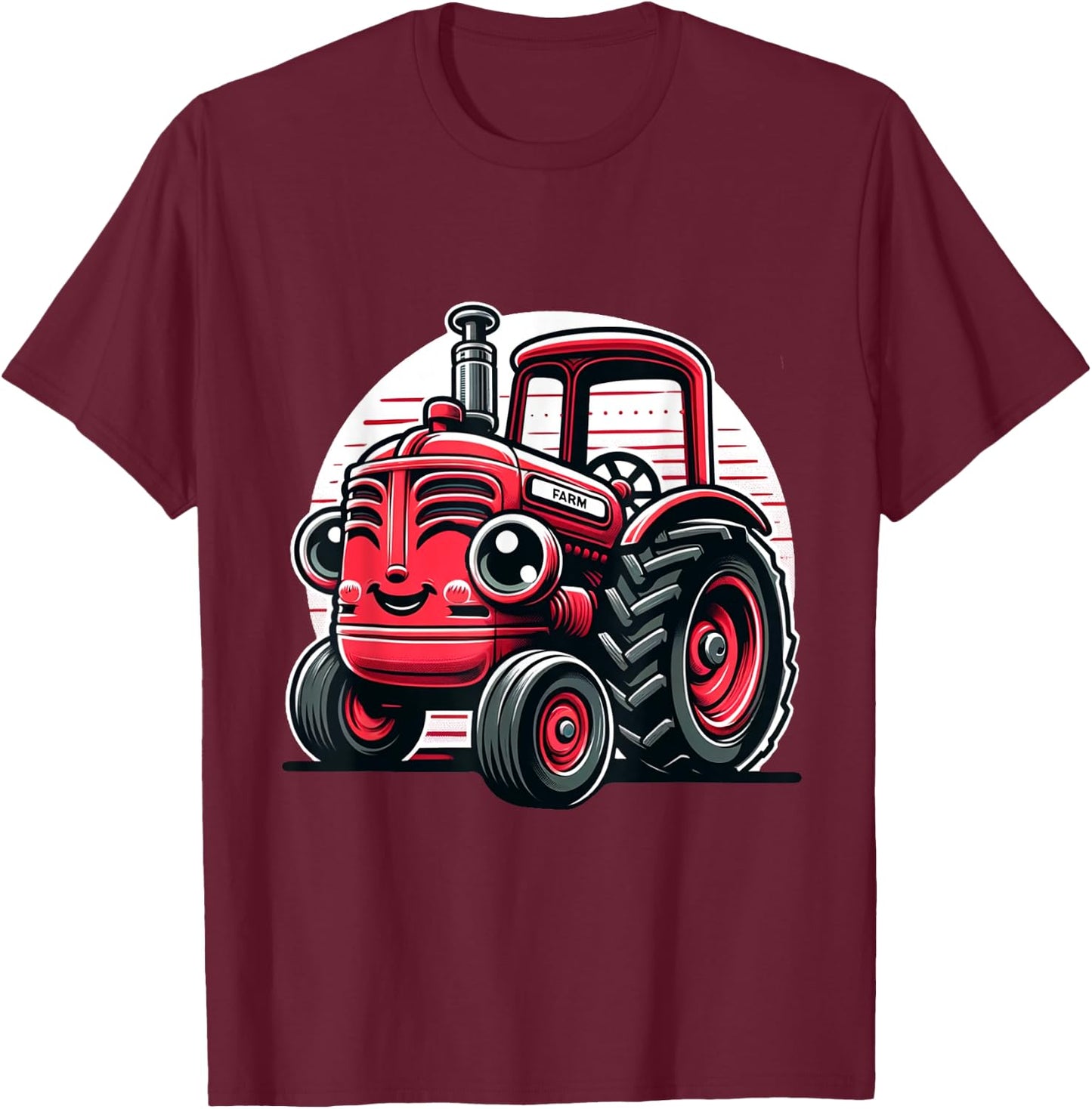 Little Red Tractor for Kids T-Shirt - T-Shirt | Maroon