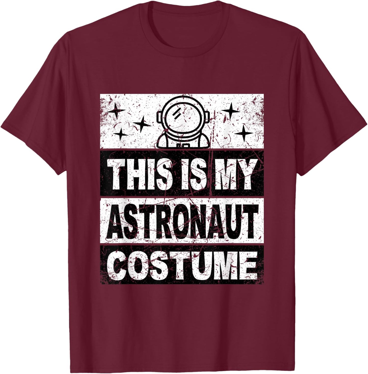 Retro Astronaut Costume for Kids Women Men Boys Girls T-Shirt - T-Shirt | Maroon