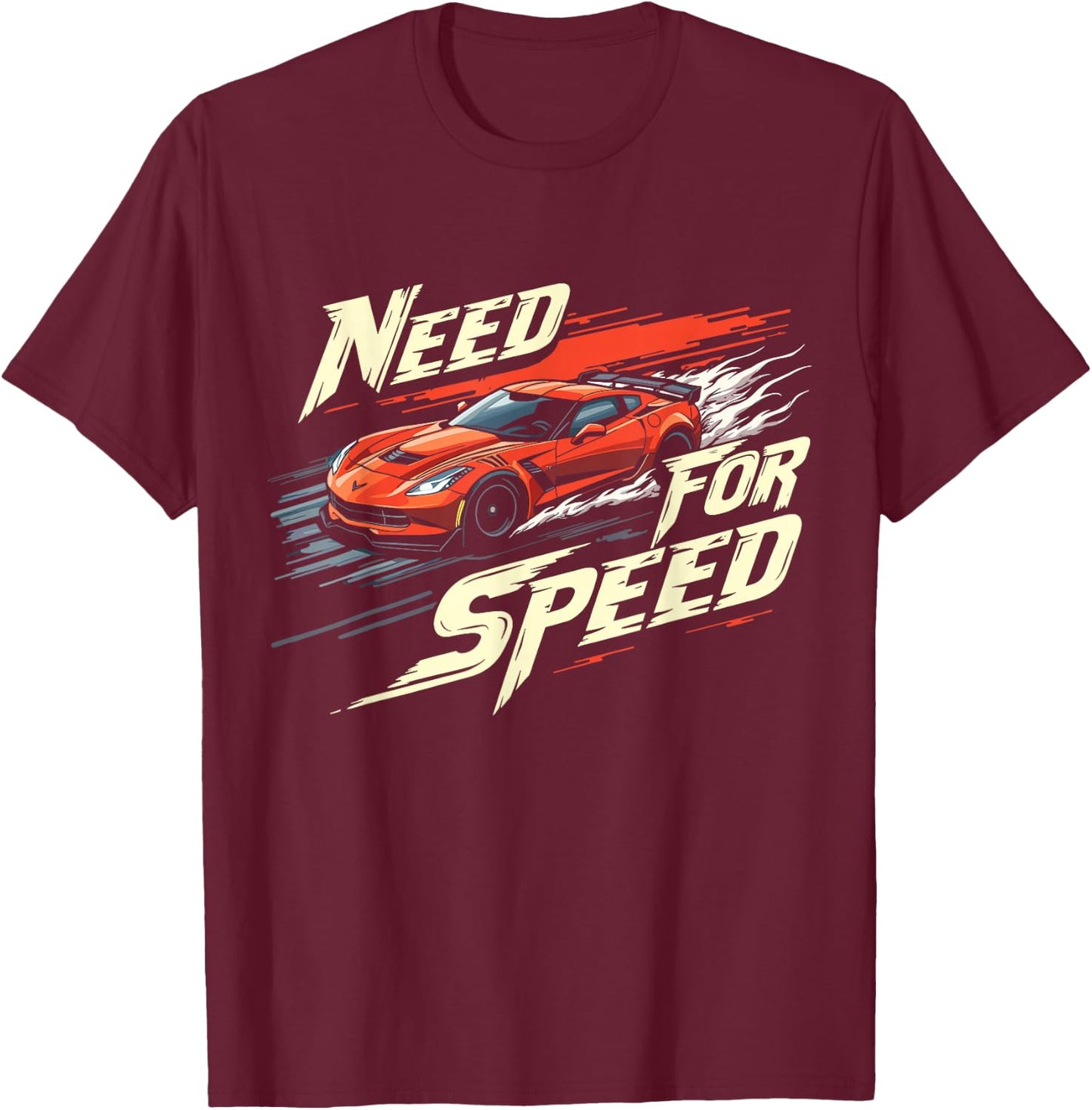 Need for Speed High-Octane Racing Graphic Design , black T-Shirt - T-Shirt | Maroon