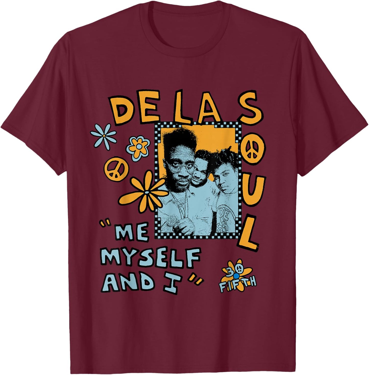 Official De La Soul Me Me And I T-Shirt - T-Shirt | Maroon