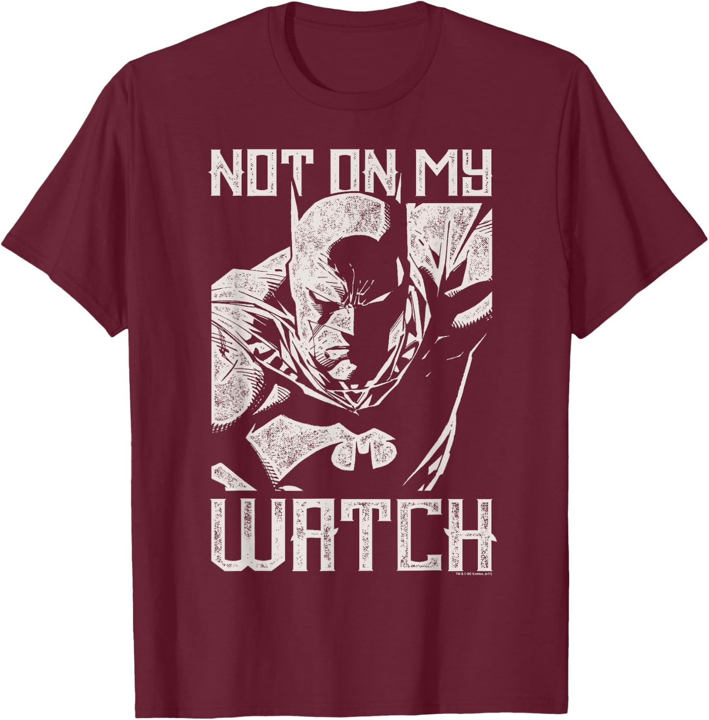 Batman Not On My Watch Illustration T-Shirt - T-Shirt | Maroon