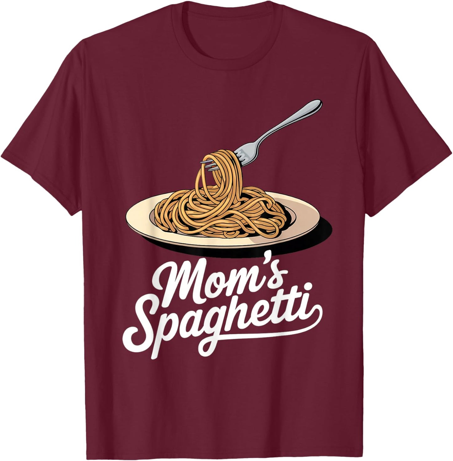 Spaghetti Mom's Humor Design for Spaghetti Lovers T-Shirt - T-Shirt | Maroon