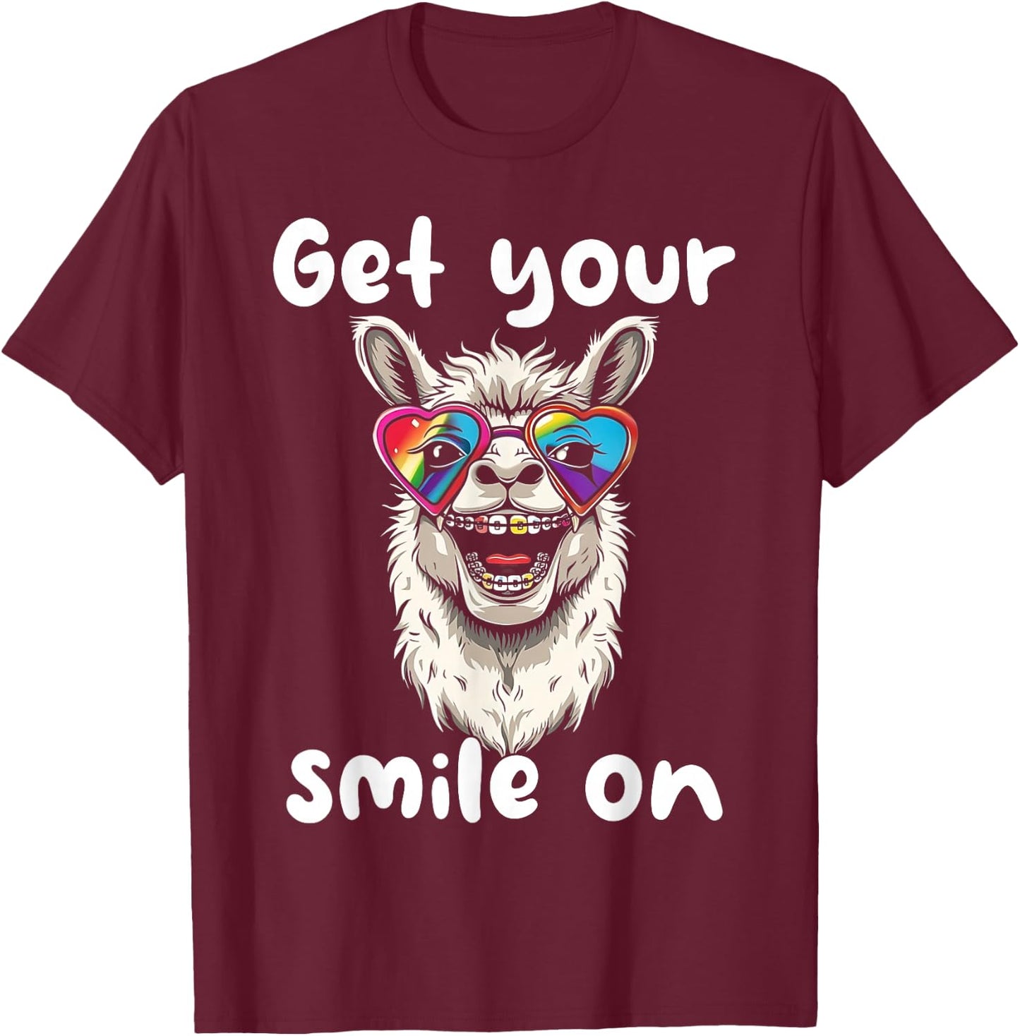 Orthodontist Animal Braces Boys Girls Kids Getting Braces T-Shirt - T-Shirt | Maroon