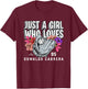 Just A Girl Who Loves Oswaldo Cabrera New York MLBPA T-Shirt - T-Shirt | Maroon