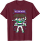 Disney Pixar Toy Story 5 All The Buzz Clone Rangers T-Shirt - T-Shirt | Maroon