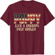 Poppy Like A Grandpa Only Cooler Vintage American Flag T-Shirt - T-Shirt | Maroon