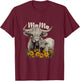 Cute Mama Highland Cow with Baby Calf Flower, Cool Animal T-Shirt - T-Shirt | Maroon