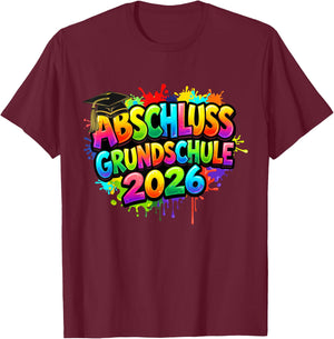 Grundschule Absolvent Abgänger Grundschule Abschluss 2026 T-Shirt - T-Shirt | Maroon