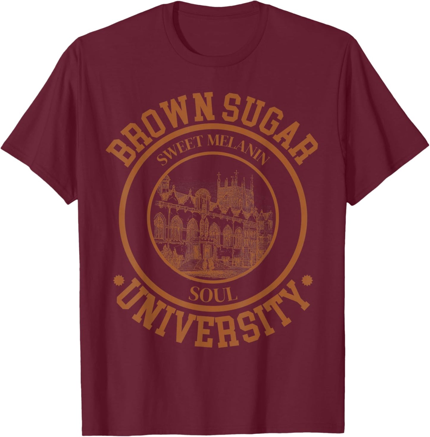 Brown Sugar University Apparel Black Love Pride, HBCU GRAD T-Shirt - T-Shirt | Maroon