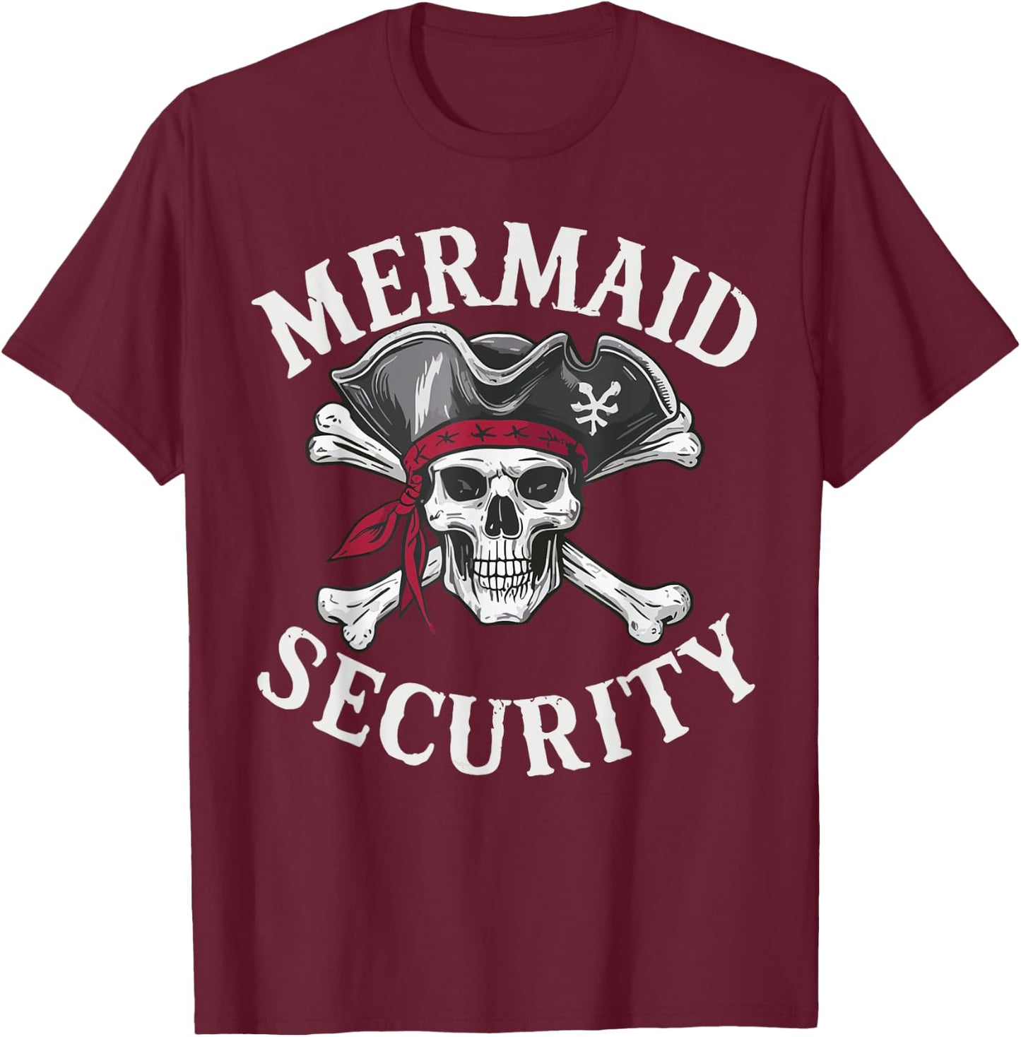 Mermaid Security Mermaid Birthday Party Pirate Toddler Kids T-Shirt - T-Shirt | Maroon