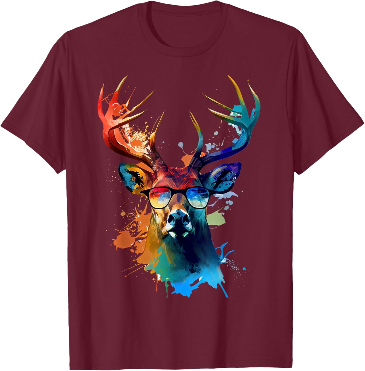 Hirsch T-Shirt - T-Shirt | Maroon