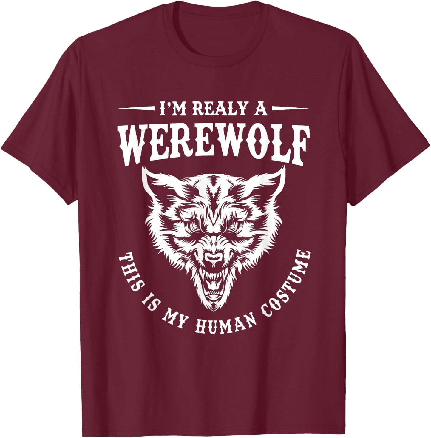 Halloween Werwolf Kostüm Kinder Jungen T-Shirt - T-Shirt | Maroon
