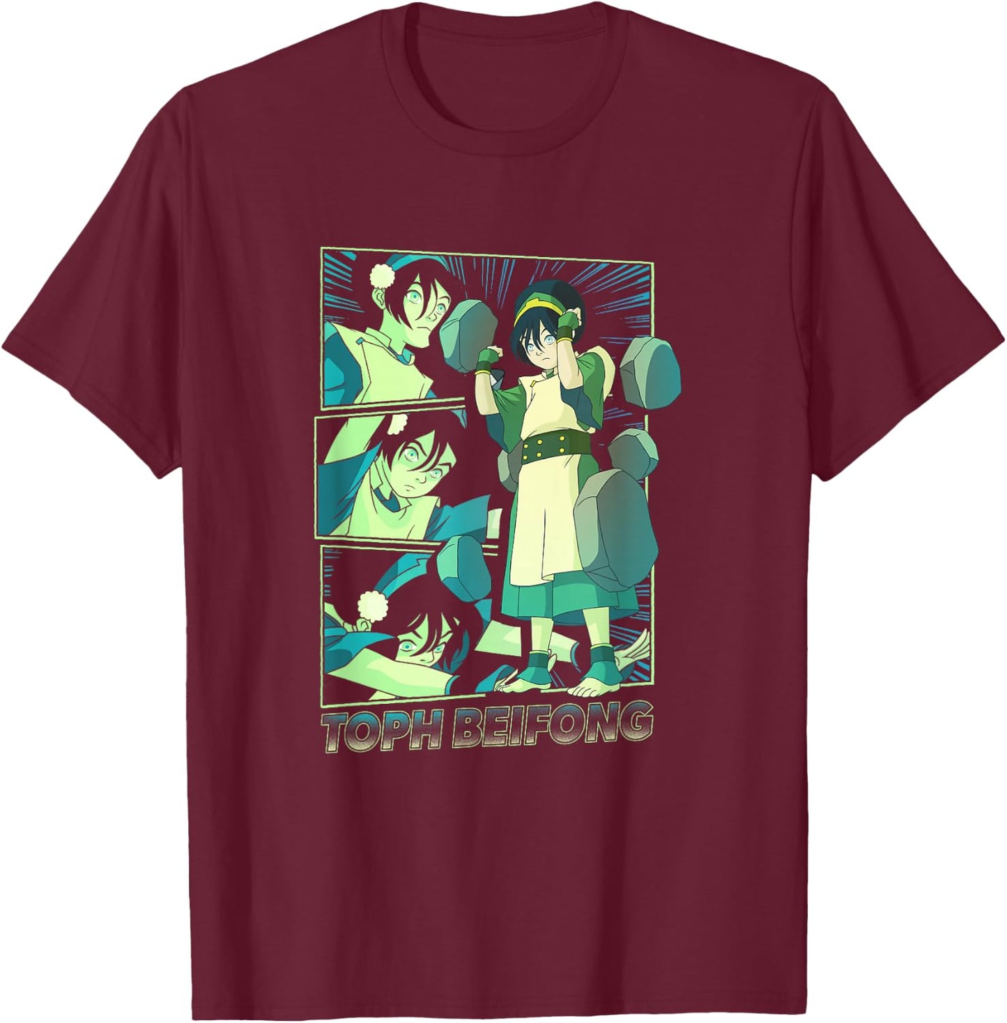 Avatar: The Last Airbender Toph Beifong Earthbending Master T-Shirt - T-Shirt | Maroon