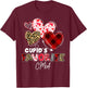 Cupid's Favorite CMA Nurse Valentine Buffalo Plaid T-Shirt - T-Shirt | Maroon