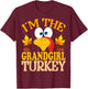 Thanksgiving I'm The Grandgirl Turkey Matching T-Shirt - T-Shirt | Maroon