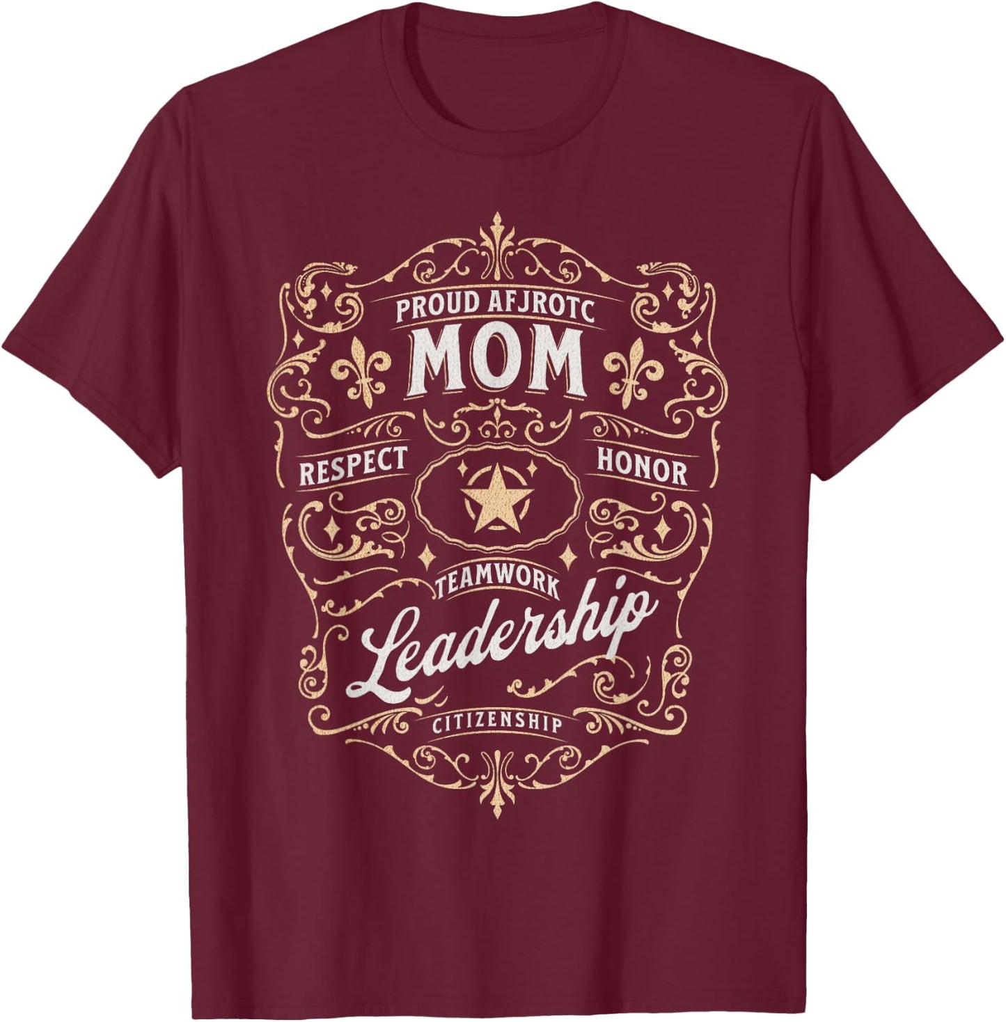 Proud AFJROTC Mom Military Air Force JROTC Cadets AFJROTC T-Shirt - T-Shirt | Maroon