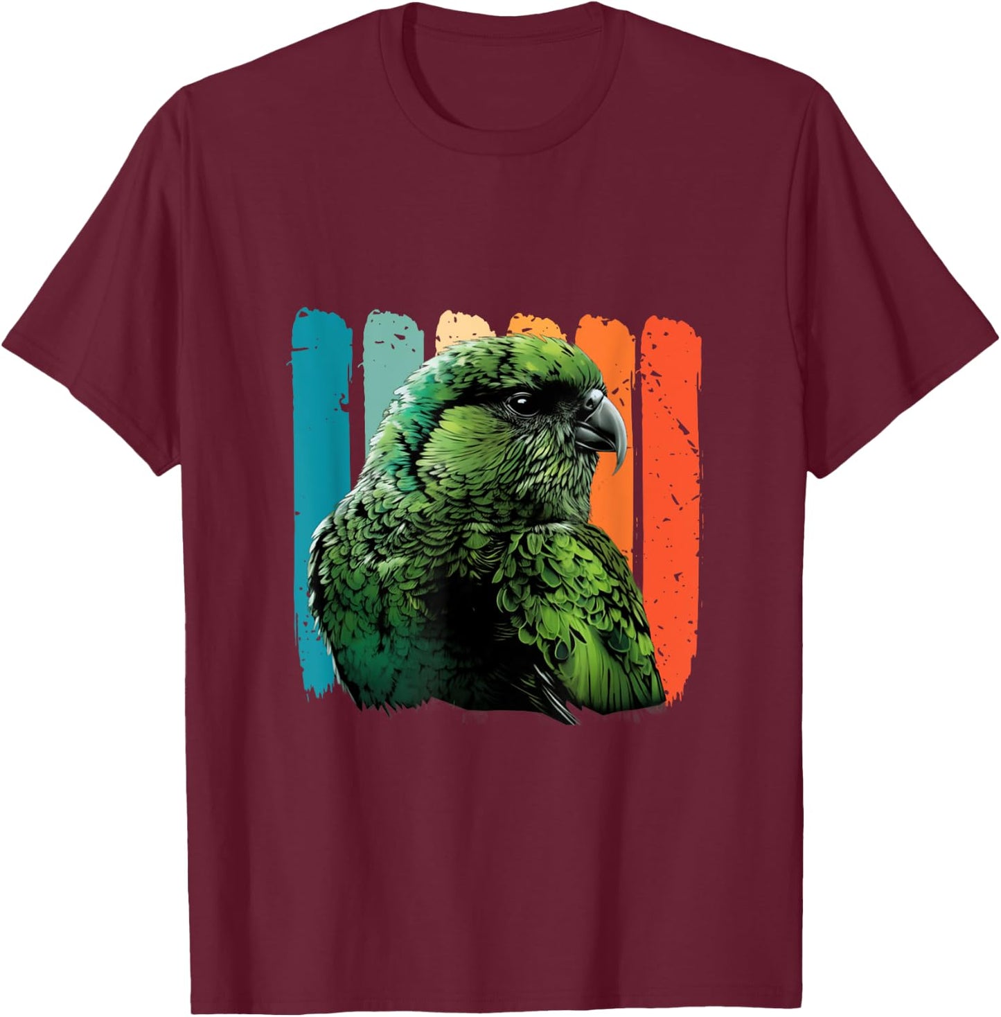 Retro New Zealand Kakapo Bird Kakapo Parrot Kakapo T-Shirt - T-Shirt | Maroon
