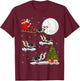 Xmas Tree Lighting Santa Riding Muscovy Duck Christmas T-Shirt - T-Shirt | Maroon