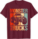 Monster Trucks Vintage Retro Monster Truck T-Shirt - T-Shirt | Maroon