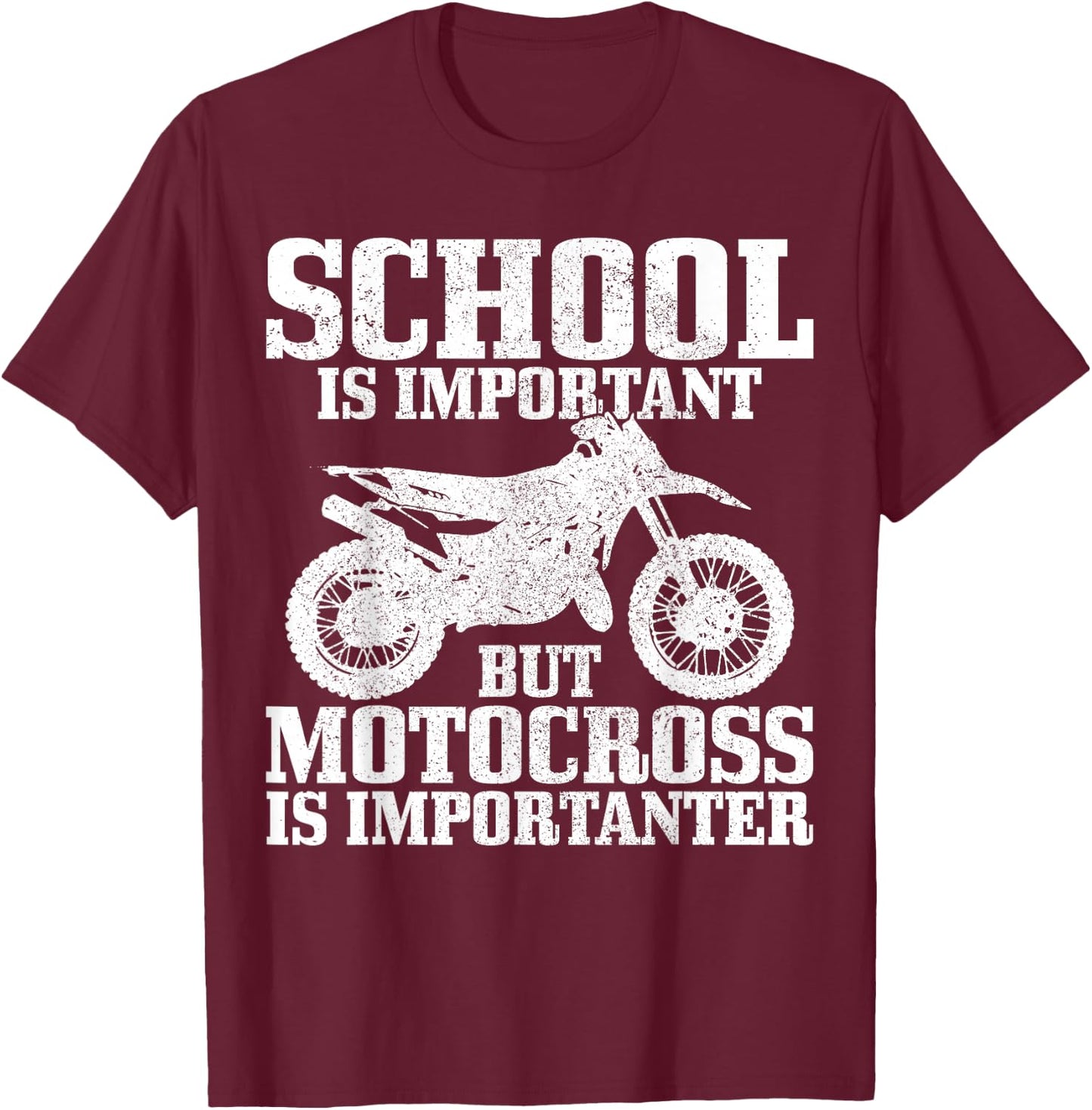 Motocross MX Enduro Freestyle Motorcycle Gift T-Shirt - T-Shirt | Maroon