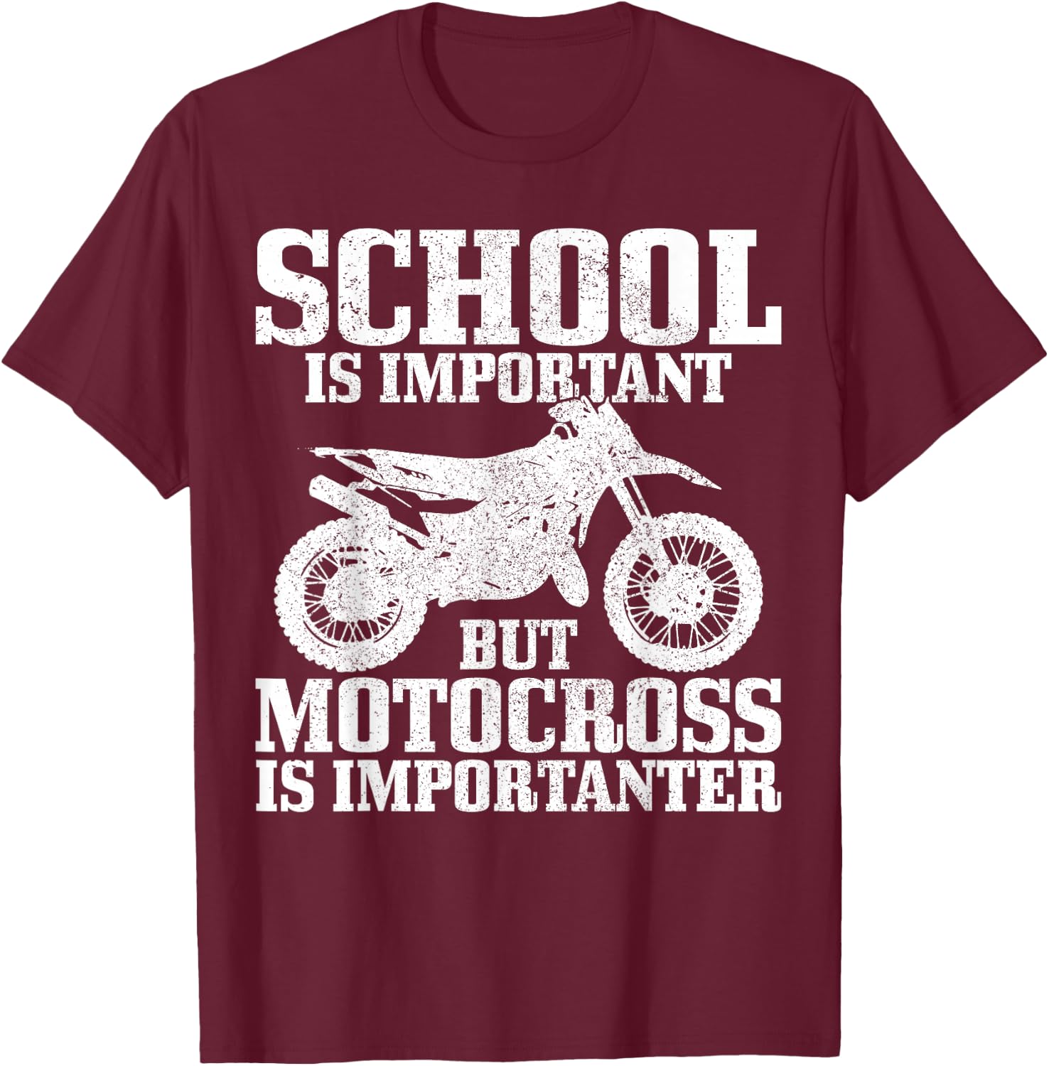 Motocross MX Enduro Freestyle Motorcycle Gift T-Shirt - T-Shirt | Maroon