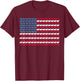 Sheep American Flag Design Sheep 4th Of July T-Shirt - T-Shirt | Maroon