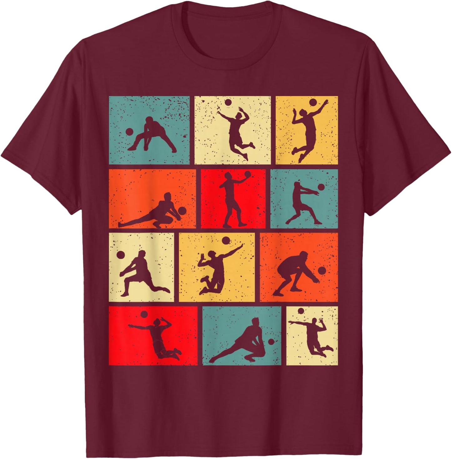 Volleyball Volleyballer Boys Children Men , black T-Shirt - T-Shirt | Maroon