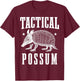 Tactical Possum Funny Armadillo Hunting Hunter T-Shirt - T-Shirt | Maroon