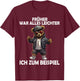 Früher war alles leichter Funny Teddy Men Women , black T-Shirt - T-Shirt | Maroon