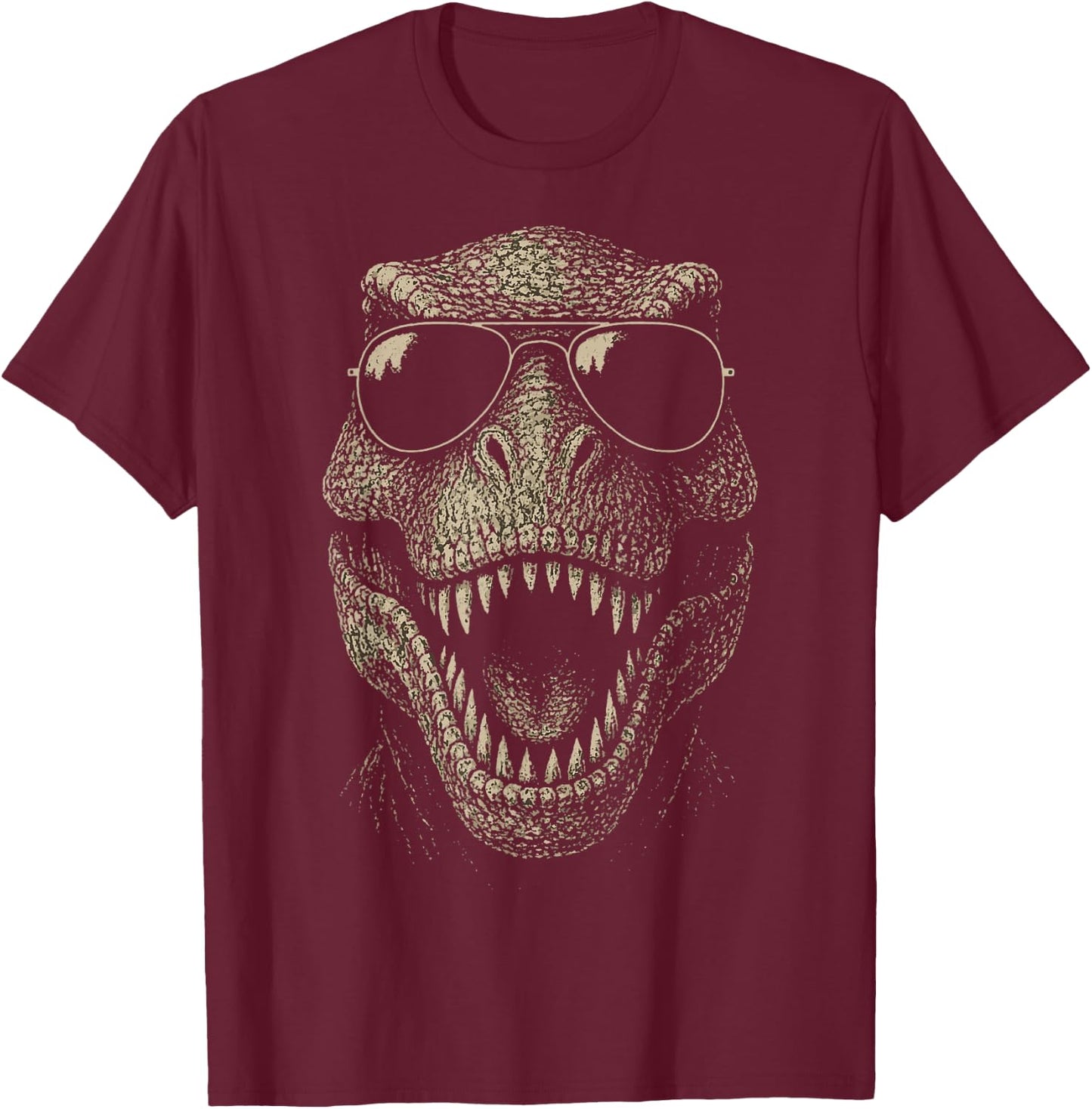 T-Rex Sunglasses T-Shirt - T-Shirt | Maroon