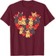 French Bulldogs Hearts Cute Valentines Day Frenchie Dog T-Shirt - T-Shirt | Maroon