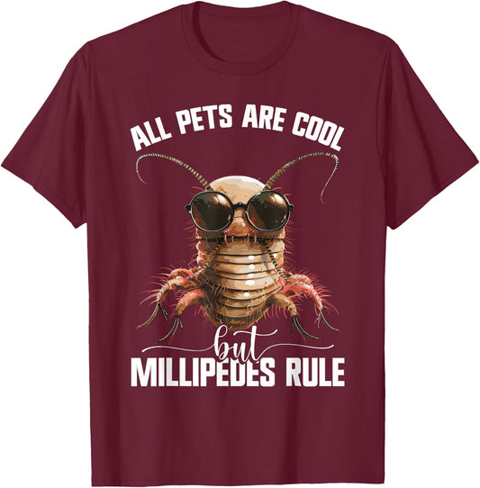 Millipedes Lover Entomologist Arthropod Enclosure Millipede T-Shirt - T-Shirt | Maroon