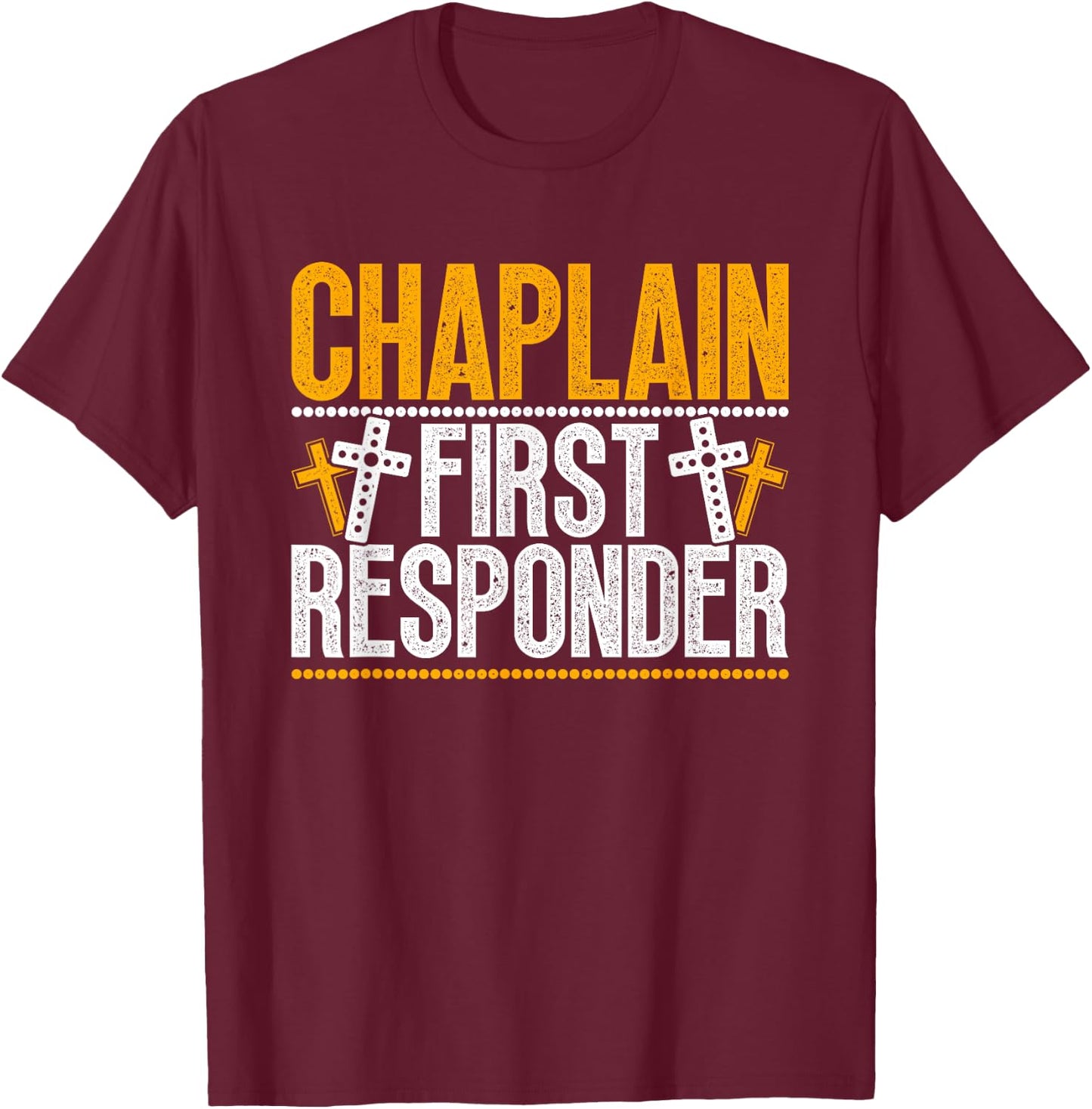 Chaplain First Responder T-Shirt - T-Shirt | Maroon