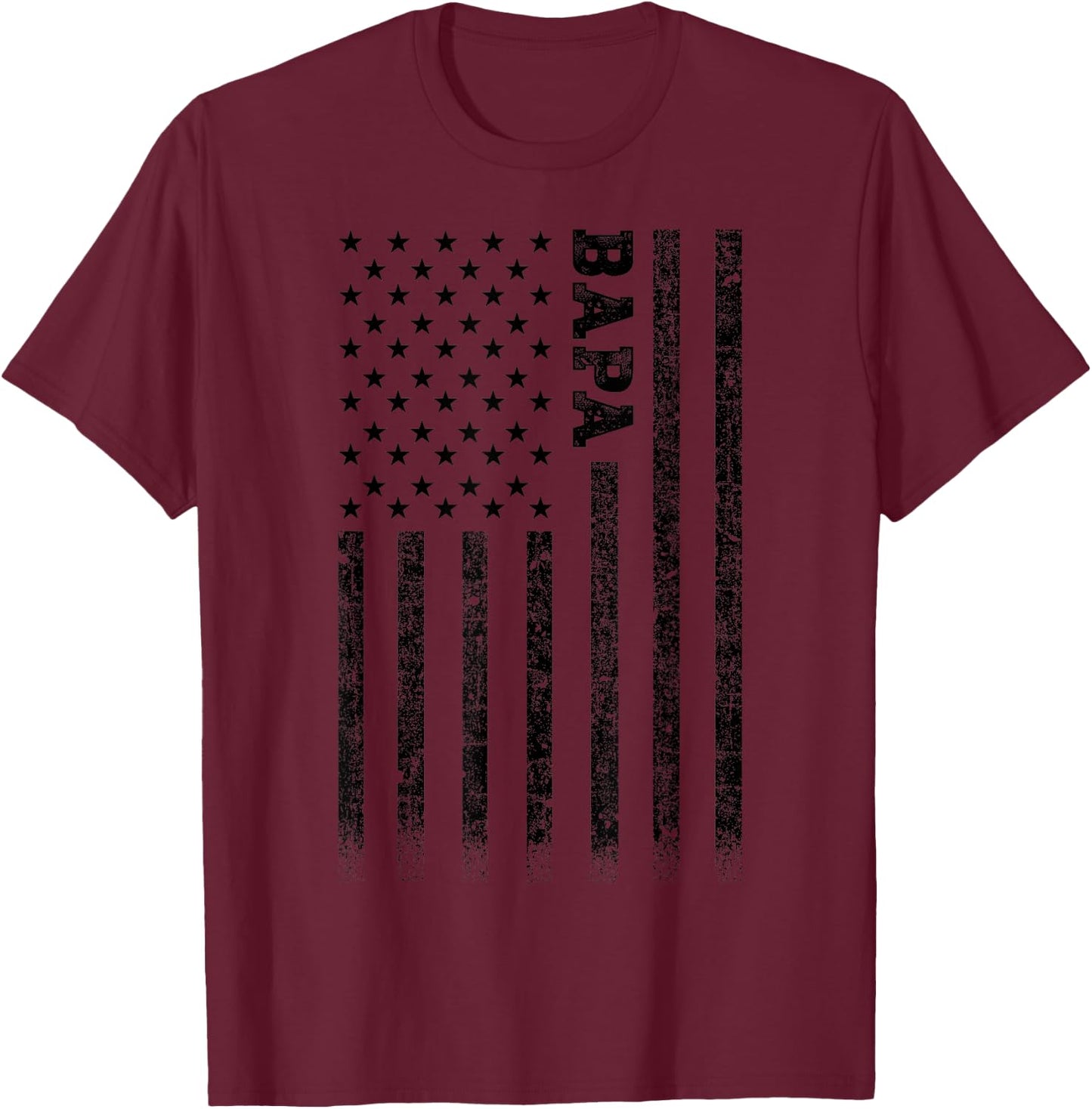 Bapa American Flag T-Shirt - T-Shirt | Maroon