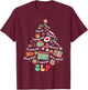Speech Therapy Christmas Tree Merry Xmas SLP Therapist Funny T-Shirt - T-Shirt | Maroon