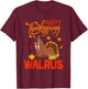 Happy Thanksgiving Walrus Costume Turkey Fall Leaves Lover T-Shirt - T-Shirt | Maroon