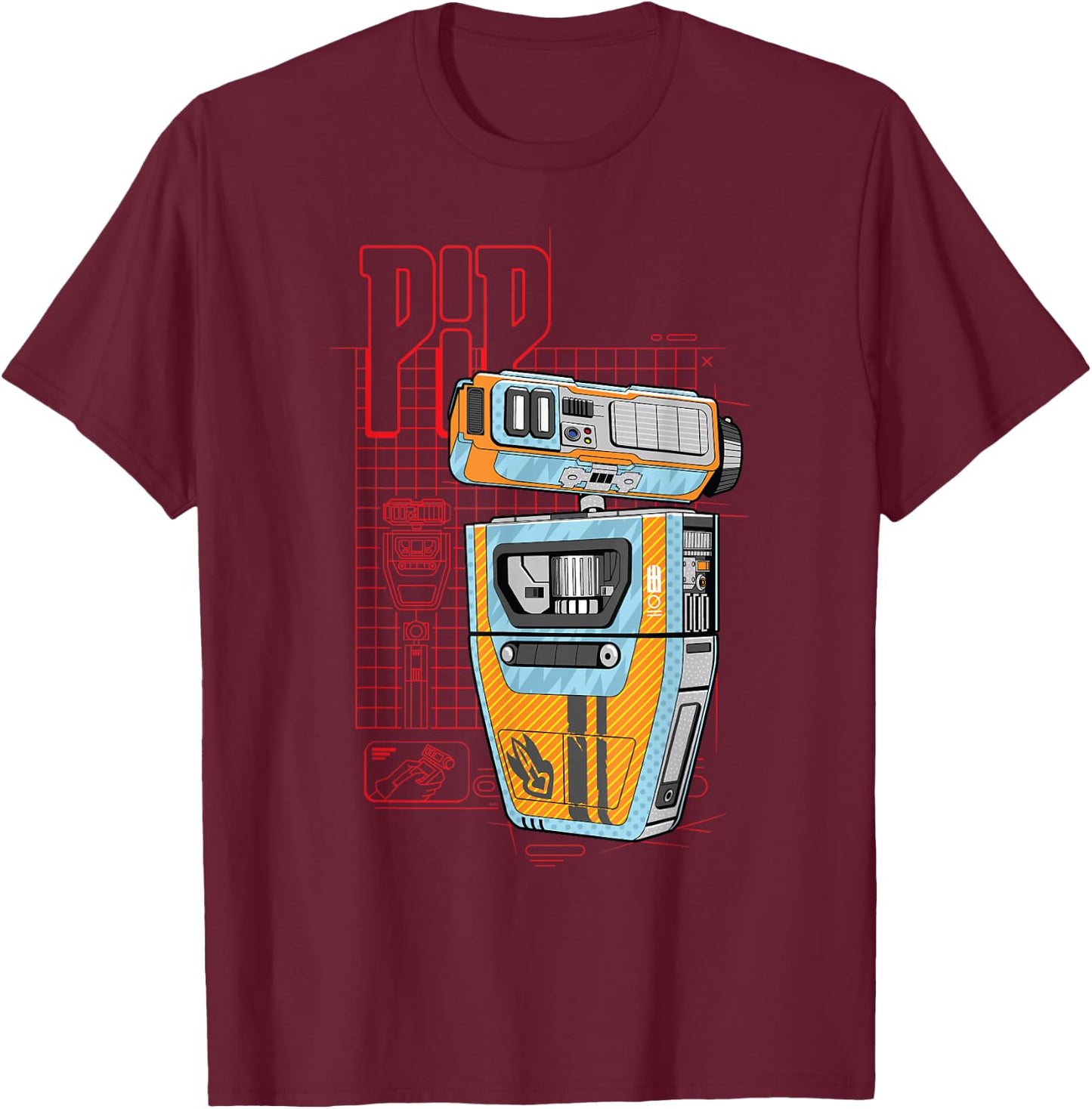 Star Wars The Acolyte Pip the PIP Repair Droid T-Shirt - T-Shirt | Maroon