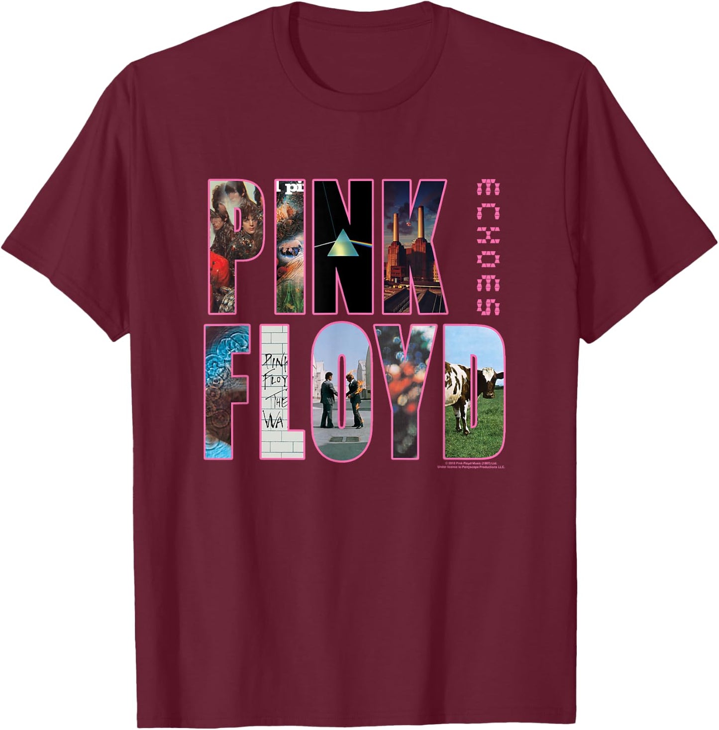 PINK FLOYD COVER , grey, S T-Shirt - T-Shirt | Maroon