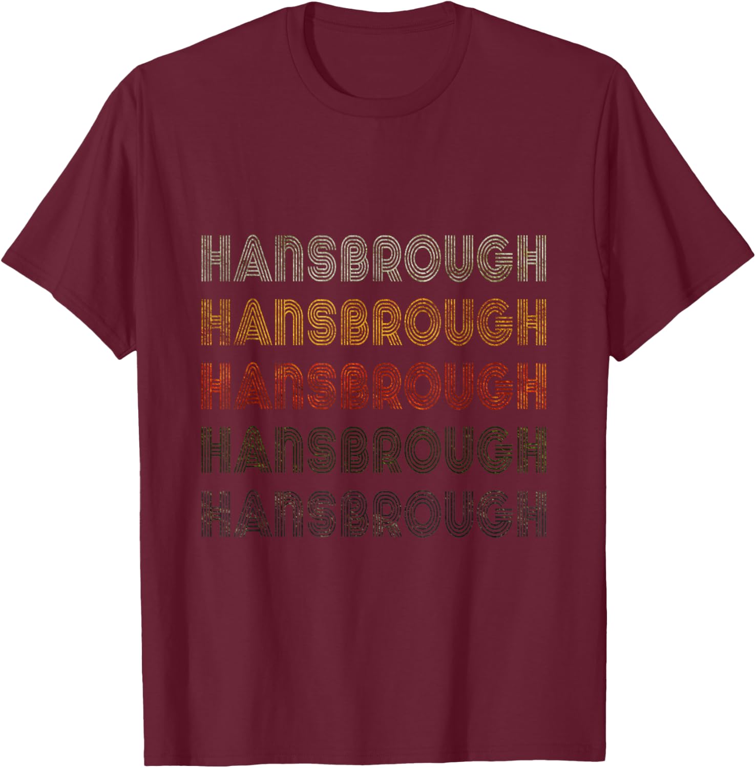 Love Heart Hansbrough Grunge Vintage Black Hansbrough T-Shirt - T-Shirt | Maroon