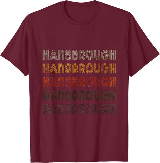 Love Heart Hansbrough Grunge Vintage Black Hansbrough T-Shirt - T-Shirt | Maroon