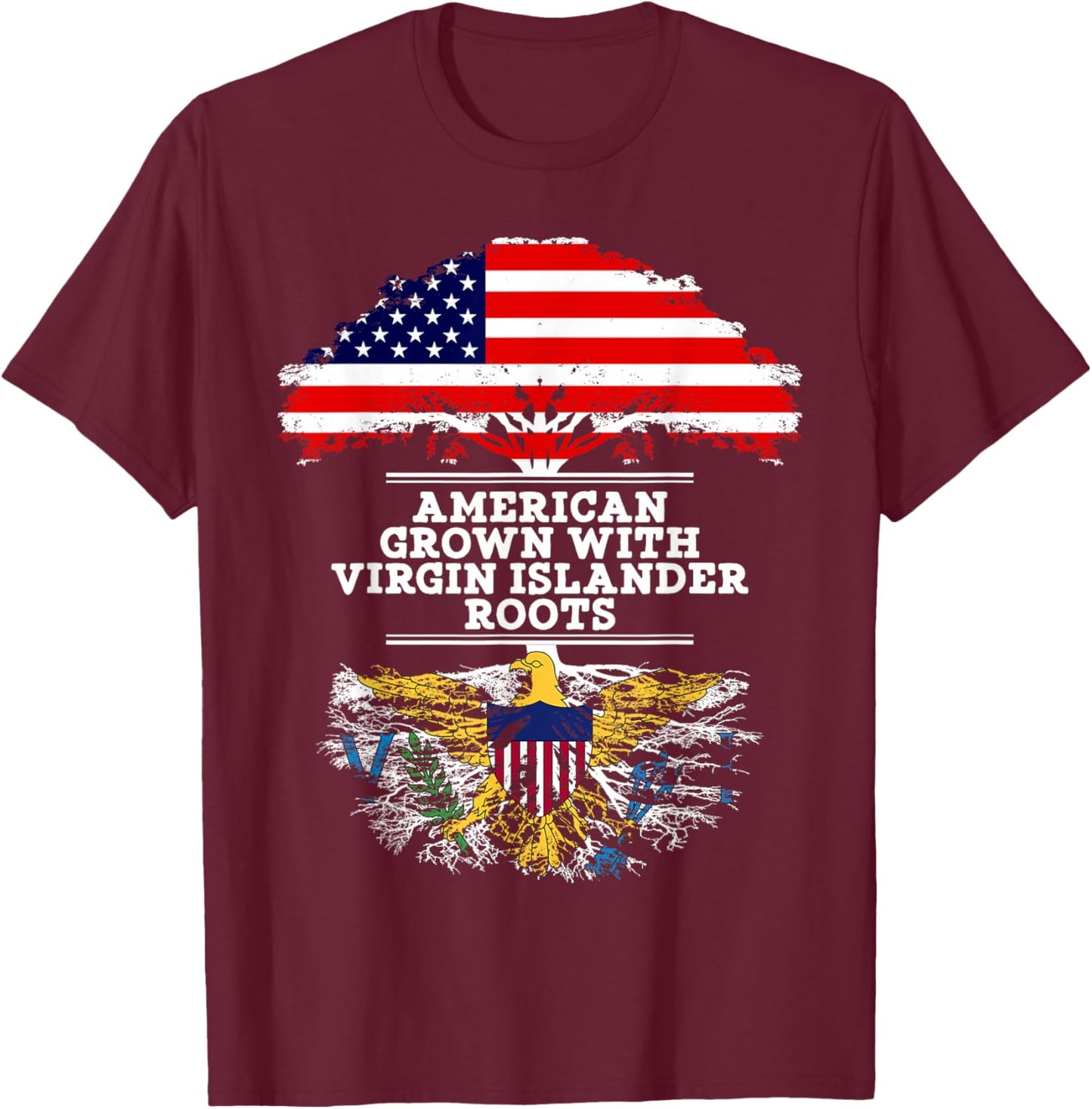 Gift Virgin Islander - Roots From Virgin Islands Shirts T-Shirt - T-Shirt | Maroon