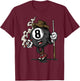 Billiard Ball 8 Pool Billiards T-Shirt - T-Shirt | Maroon